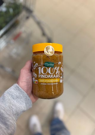 100% Pindakaas met Stukjes Pinda