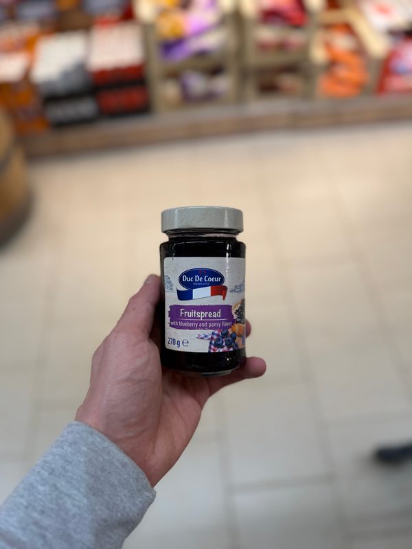 Fruitspread met Bosbessen en Viooltjessmaak