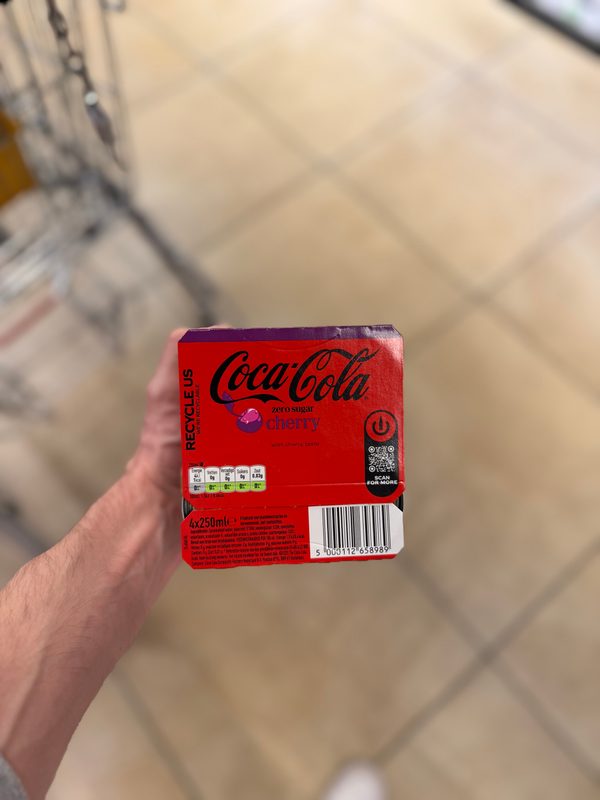 Coca-Cola Zero Sugar Cherry 4 x 250 ml