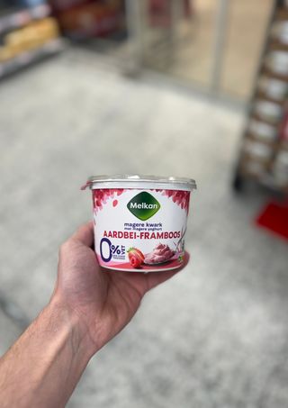 Magere Kwark met Magere Yoghurt Aarbei-Framboos