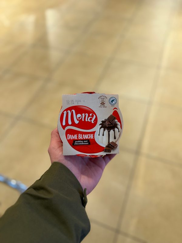 Dame Blanche Pudding met Chcoladesaus