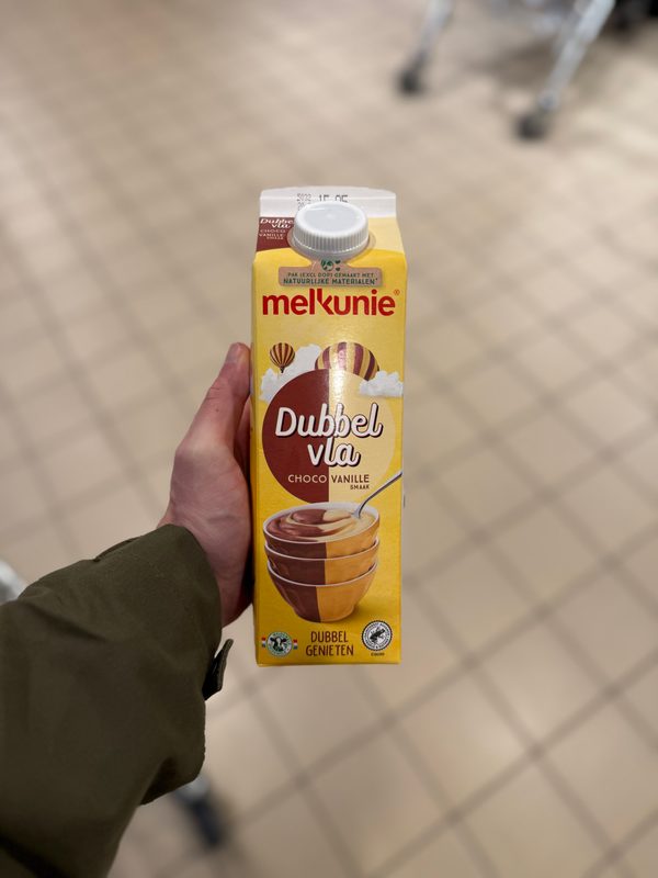 Dubbelvla chocolade en vanille