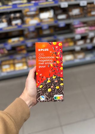 XXL Chocolade Hagelslag met Smiley's Puur